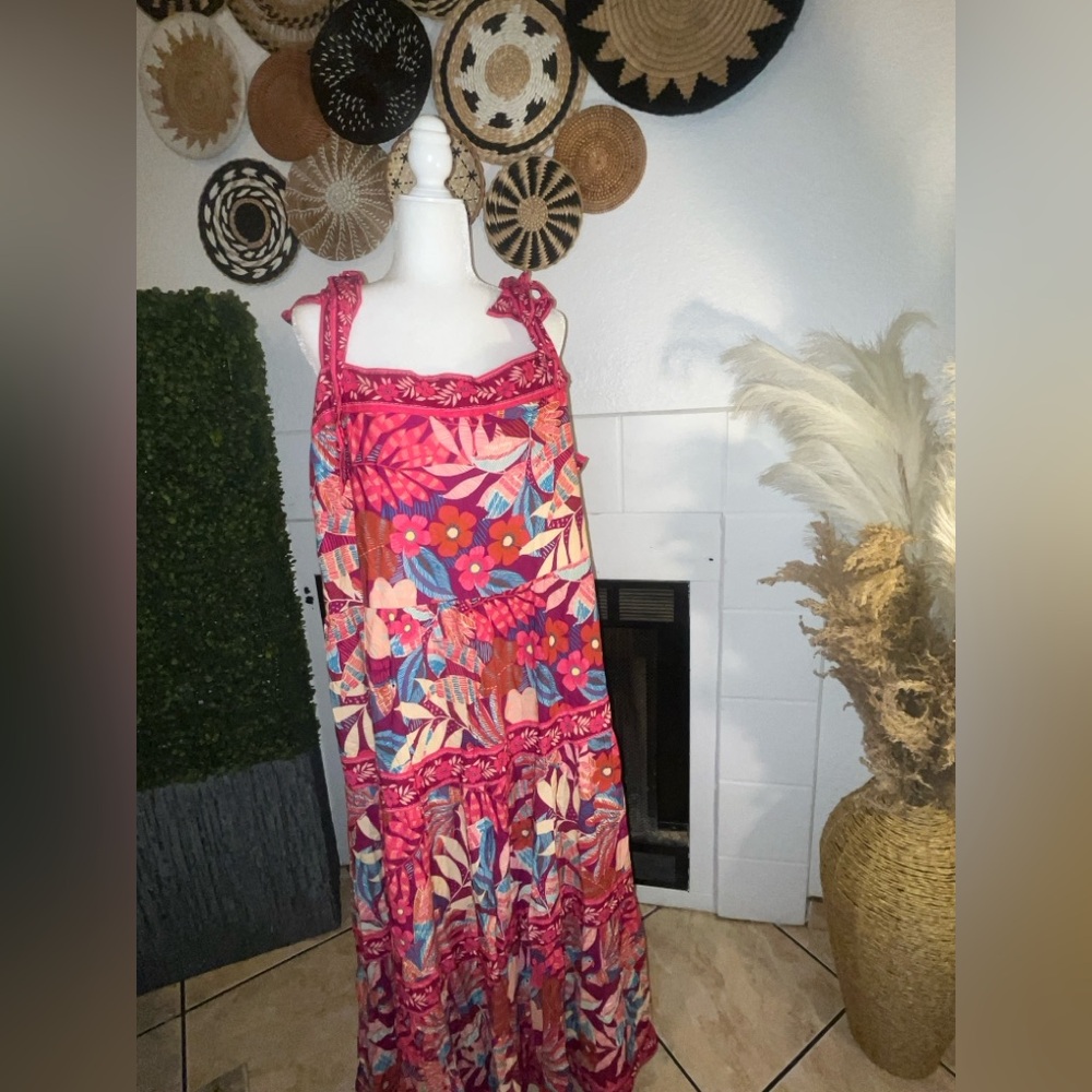 Boutique Maxi Dress Smocked In The Back